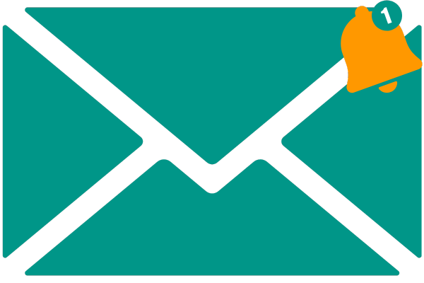 An envelope with a notification